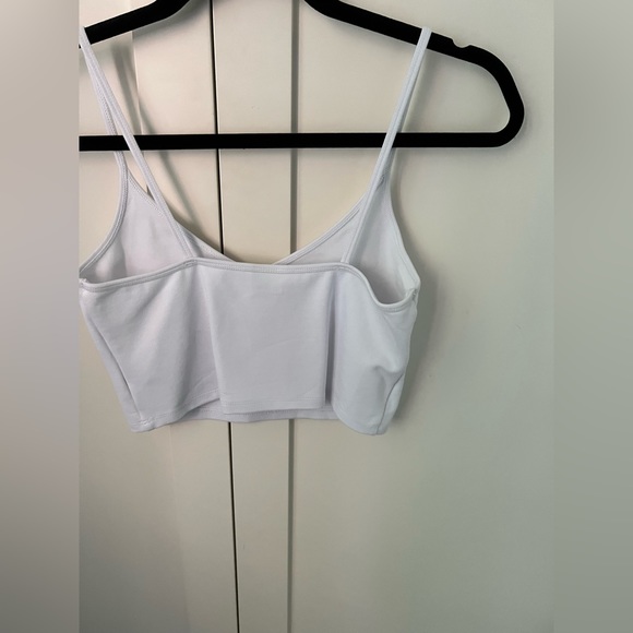 Aritzia Sunday Best White Spaghetti Strap Cropped Tank Top, Size Small - Picture 2 of 5